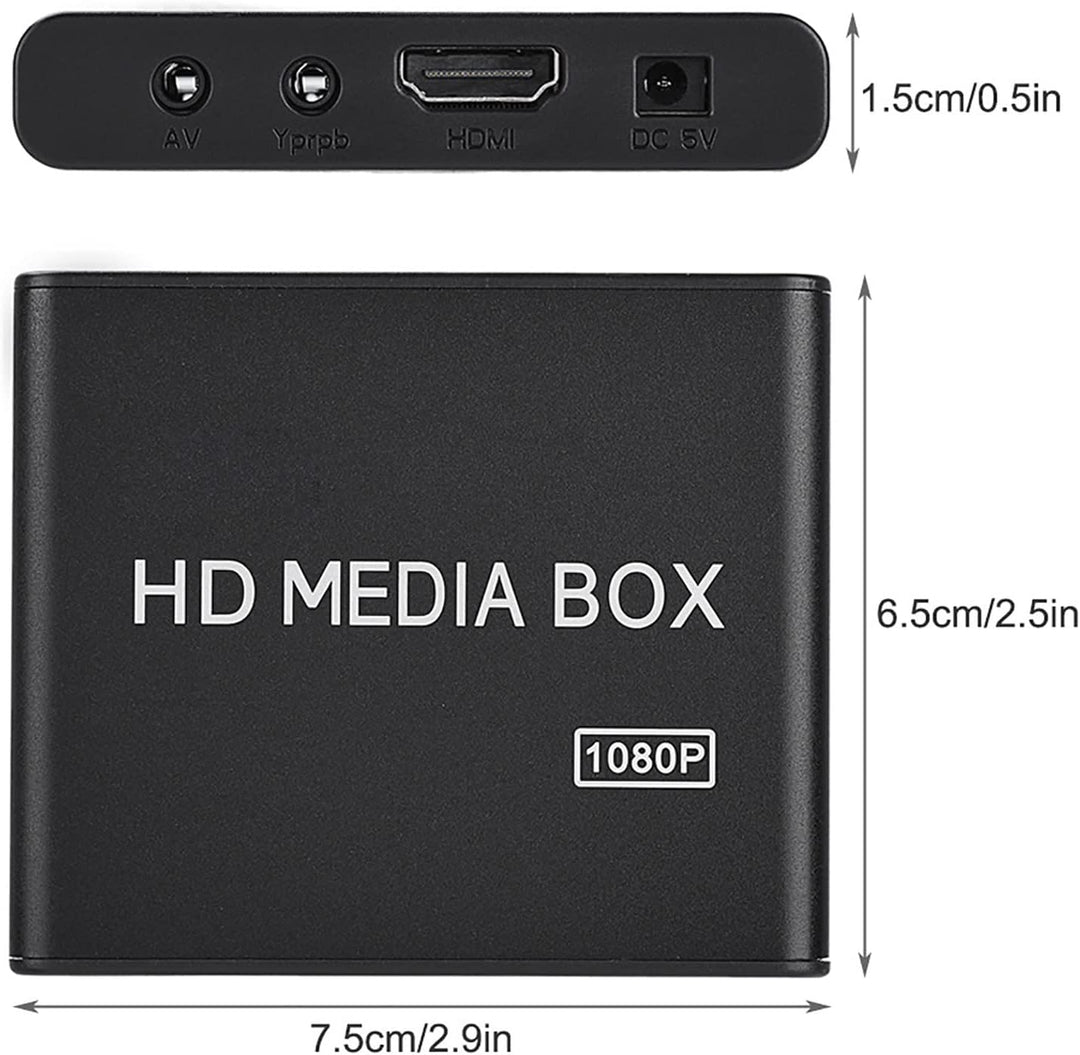 Media Player-Gerät, 1080P Full HD Media Player HDMI Digital Video Media Player Box Unterstützung USB