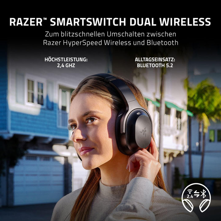 Razer Barracuda Pro - Kabelloses Gaming-Headset mit Hybrid ANC (Hybrid ANC, THX Achromatic Audio Amp