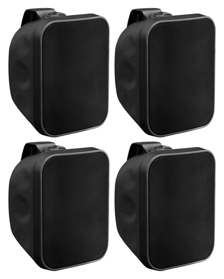 Pronomic 4X OLS-5 BK DJ PA Outdoor-Lautsprecher für Garten, Terrasse, Restaurant (4X 80 Watt, Schutz