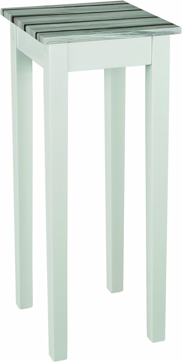 HAKU Möbel Beistelltisch, MDF, weiss-maritimo kiefer, B 30 x T 30 x H 76 cm 30 x 30 x 76 cm Weiss-ma