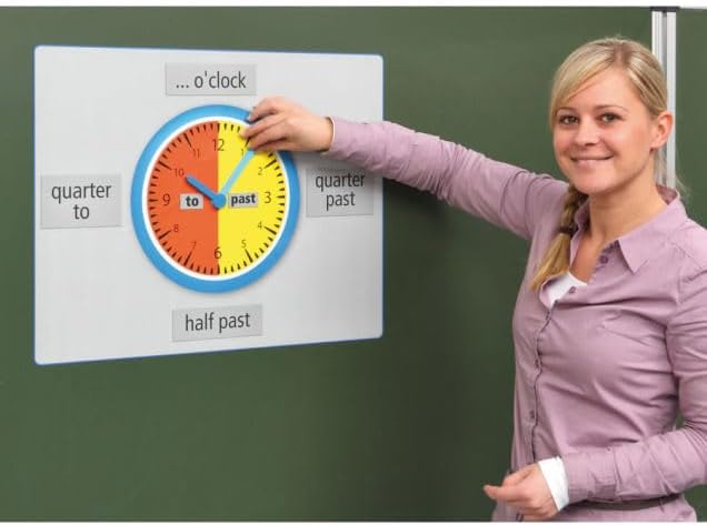 Betzold 87568 - Teaching Clock: What’s the time? - Lernuhr in Englisch, Sprachunterricht, Uhr, Uhrze