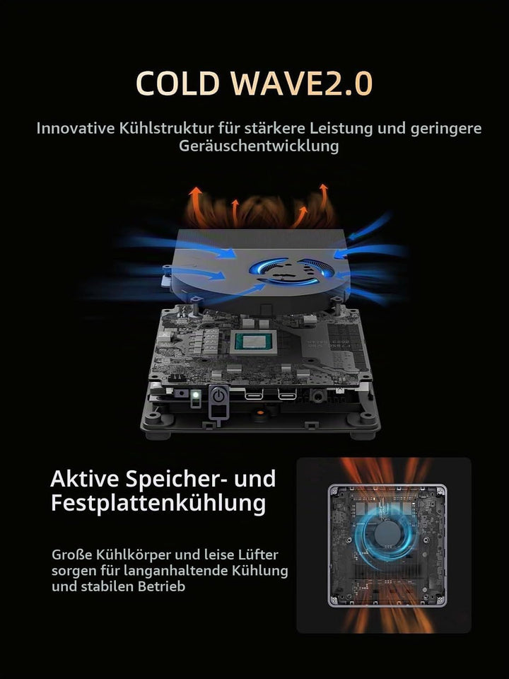 MINIS FORUM UM790 Pro Mini PC, AMD Ryzen 9 7940HS Prozessor (8C/16T, bis zu 5,2 GHz), AMD Radeon 780