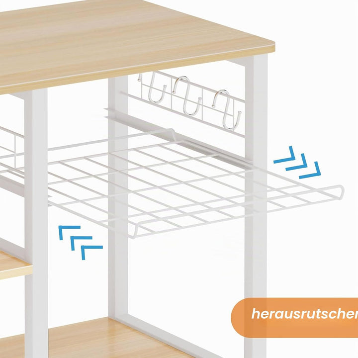 sogesfurniture Küchenregal Standregal Mikrowellenhalter Bäcker Regal, Stabil Metallregal Haushaltsre