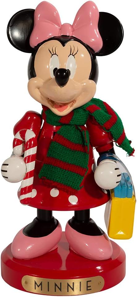 Disney DN6212L Nussknacker Minnie Maus mit Zuckerstange, Harz, Mehrfarbig, 10 Inch