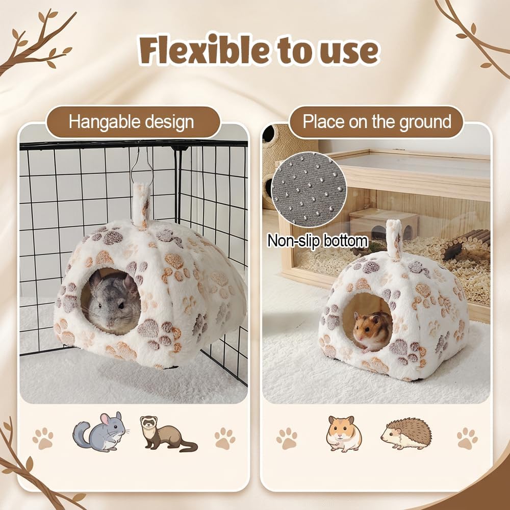 Meerschweinchen Höhle,Warme Ratten Kuschelhöhle für Kleintiere Weiss, Weiss
