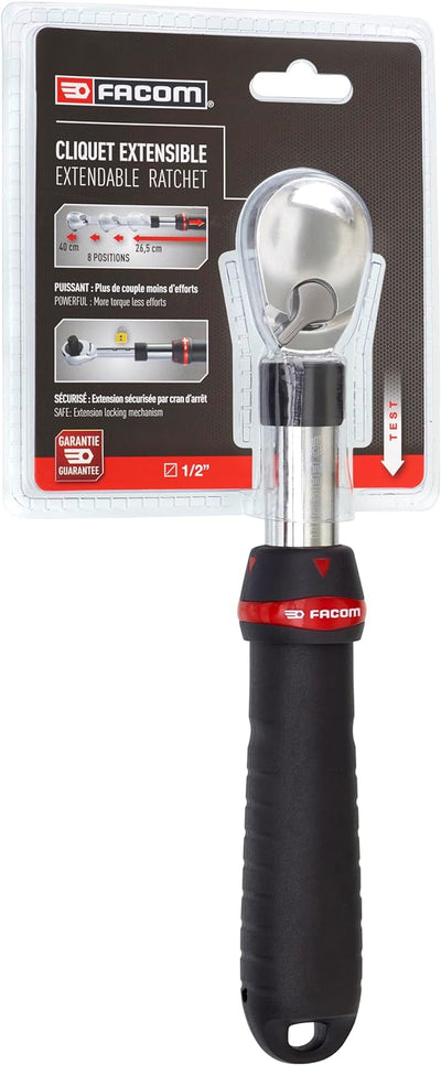 FACOM 1/2 Zoll-Ratsche, wasserdicht, hohe Leistung, 2-in-1 mit ausziehbarem Griff – SXL.161PB.