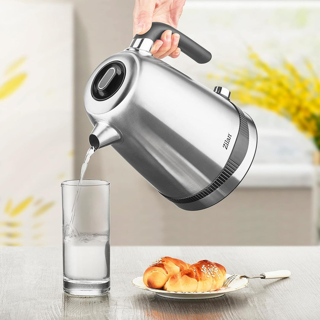 Edelstahl Wasserkocher 1,7 Liter | 100% BPA FREI | 2200 Watt | Digitale Temperaturanzeige | Warmhalt