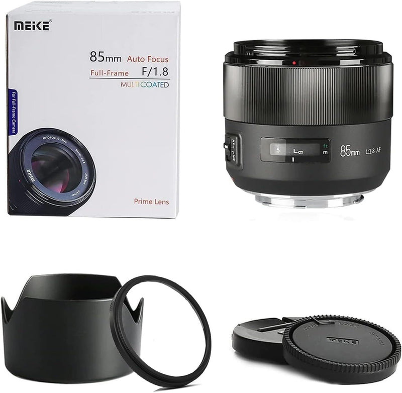 Meike 85mm F1.8 EF-Mount Vollformat Autofokus Teleobjektiv mit grosser Blende für Canon EOS EF-Mount