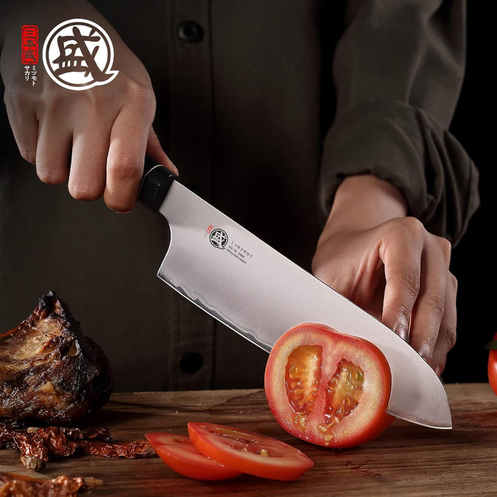 MITSUMOTO SAKARI 17 cm Professionelles Santoku Messer, Japanisches küchenmesser, Handgeschmiedetes K