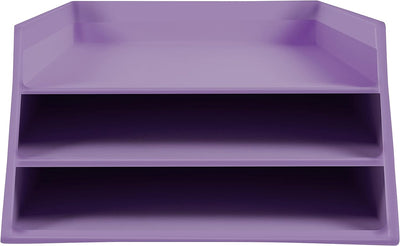 Exacompta 13496D Briefablage Aquarel aus extra starkem Karton mit 3 Fächern abgestuft für DIN A4+ Do