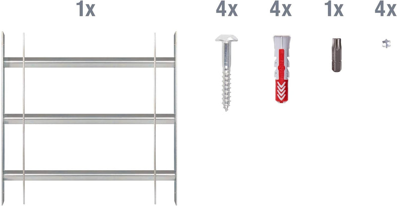 Alberts 563691 Fenstergitter Secorino Basic | Ausziehbar für Fenster aussen | Einbruchschutz Gitter