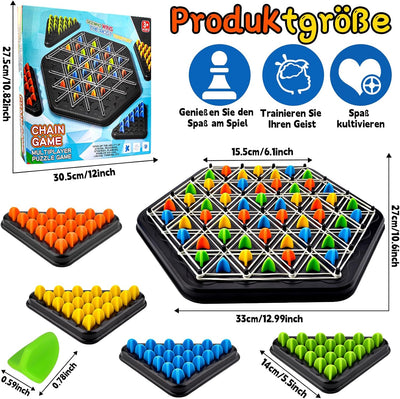 Triggle Game, Triggle-Spiel, lustiges Triggles-Spiel GummibäNder, Triggle, Kettendreieck Schachspiel