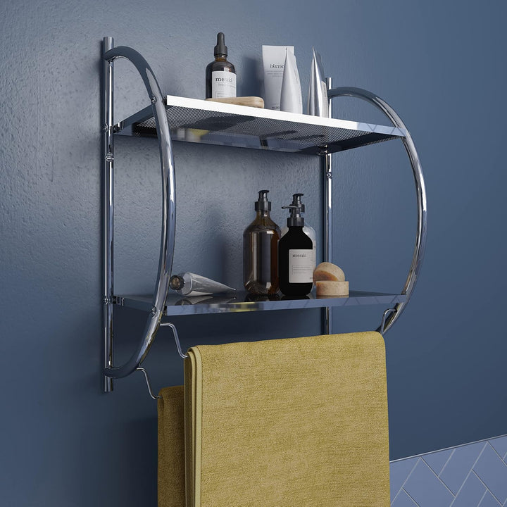 Croydex Universal Flush Ventil Hebel Kabel, Edelstahl, Chrome, 25.5 x 45 x 54.3 cm Regal und Handtuc