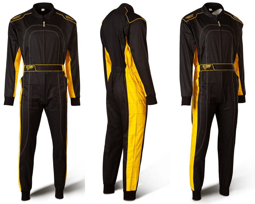Speed Kartoverall Schwarz/gelb - Denver HS-2 Modell 2018 Racewear (150)