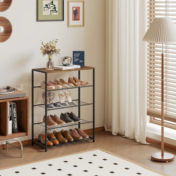 WOLTU Schuhbank Schuhregal mit Sitzfläche Badregal Schuhablage Schuhkommode Schuhständer Organizier