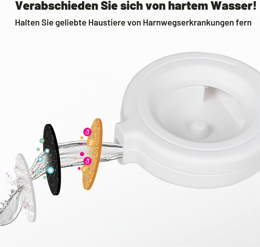 Sfozstra Wasserspender für Hunde aus Edelstahl, 6 l, Weiss, gross, BPA-frei, automatischer Schwerkra