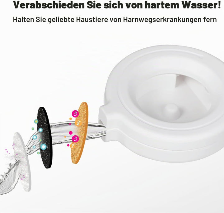 Sfozstra Wasserspender für Hunde aus Edelstahl, 6 l, Weiss, gross, BPA-frei, automatischer Schwerkra
