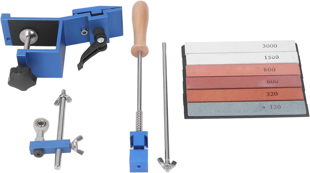 Greensen Messerschärfer mit Festem Winkel, 6 Schleifsteine, 15° und 40° Winkel, Kit 200S