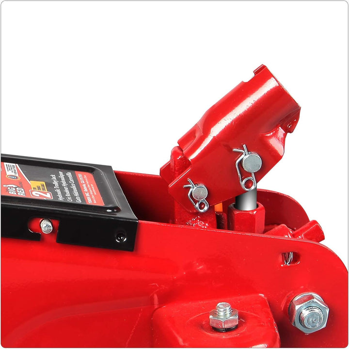 BIG RED Torin T82012 Hydraulischer Wagenheber mit Blasformtragebox, Kapazität 2 Tonnen (1,8 kg), Rot