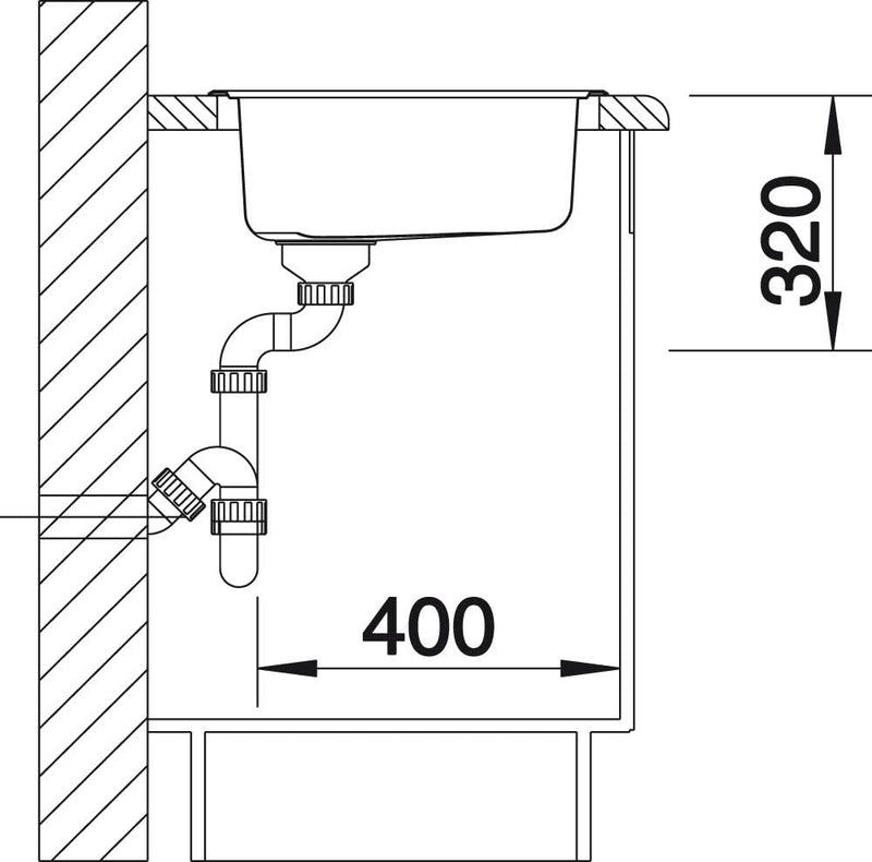 BLANCO RONDOSOL | Edelstahl | Einbauart: Einbau von Oben & Unterbau | ohne Ablauffernbedienung | 45e