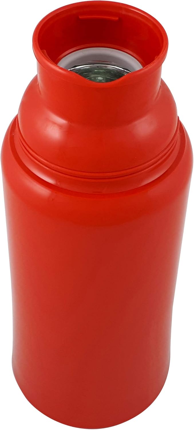 Helios Elegance Thermoskanne Rot 1,0 l – 6h Heiss - Hält Getränke heiss & kalt - Robustes Design - I