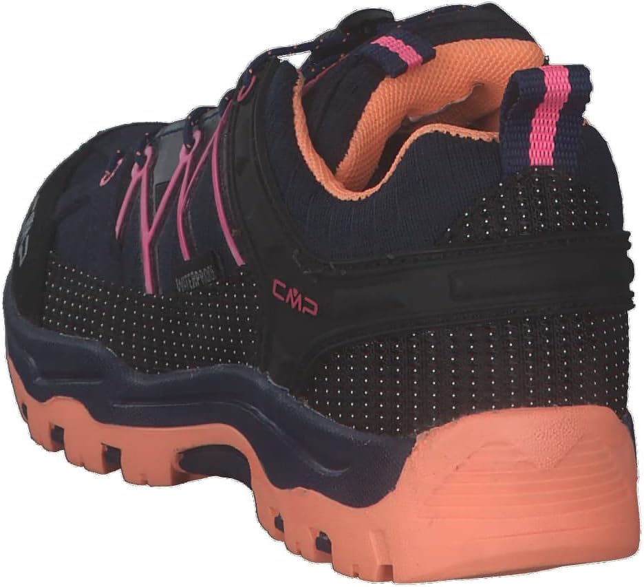 CMP Unisex Kinder Kids Rigel Low Shoes Wp Trekking-Schuhe 28 EU Blau Orange Pink B Blue Sunrise, 28