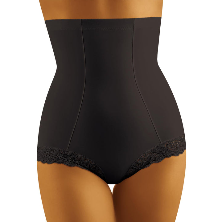 Wolbar Dame Slip Shapewear Hoher Bund Klassisch Figurformend Shaping-Effekt Elastisch WB36 S Schwarz