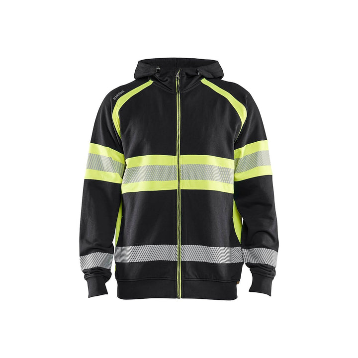 BLÅKLÄDER Blaklader 3552-1158 Warnschutz-Sweatshirt mit Kapuze XS Noir/Jaune Fluo, XS Noir/Jaune Flu