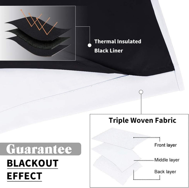 PONY DANCE Vorhang Weiss Blickdicht Ösenschal 2er Set H 245 x B 140 cm Lichtundurchlässige Gardinen