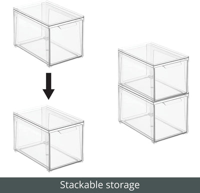 mDesign Kosmetikorganizer – stapelbare Schubladenbox aus Kunststoff – praktische Box zur Aufbewahrun