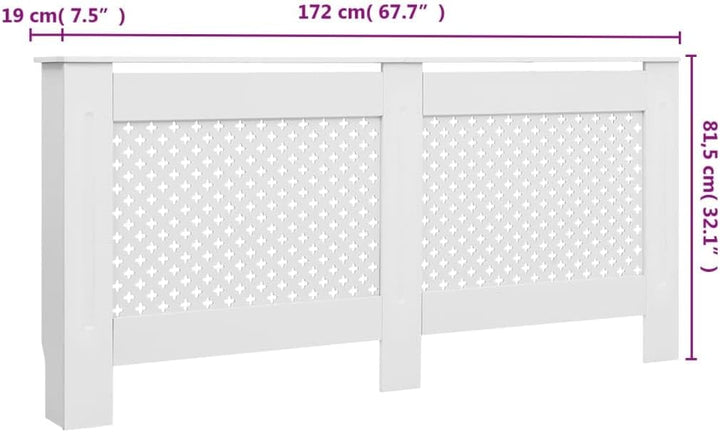 Wohnzimmer 2 Stücke Heizkörperverkleidungen 172x19x81.5 cm MDF Heizkörper Verkleidung Abdeckung Deko