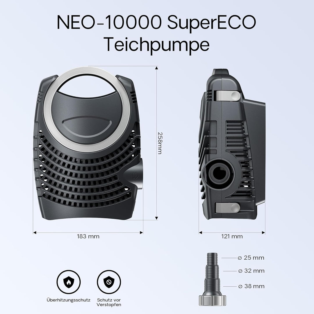 SunSun Filter Set 60000l Teich 24W Teichklärer NEO10000 80W Pumpe