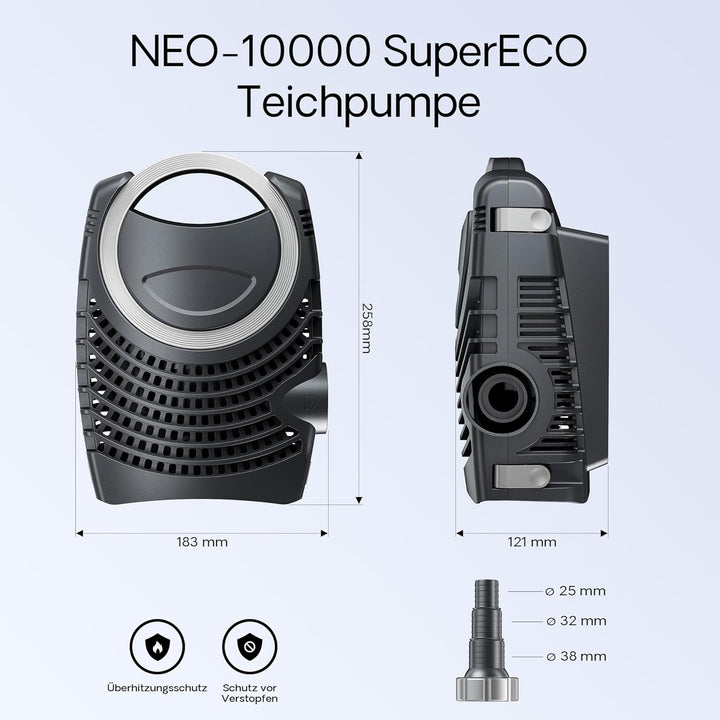 SunSun Filter Set 90000l Teich 36W Teichklärer NEO10000 80W Pumpe