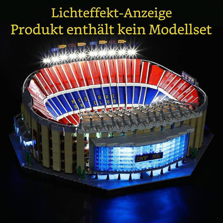 GEAMENT LED Licht-Set Kompatibel mit Lego Camp NOU - FC Barcelona - Beleuchtungsset für Creator 1028