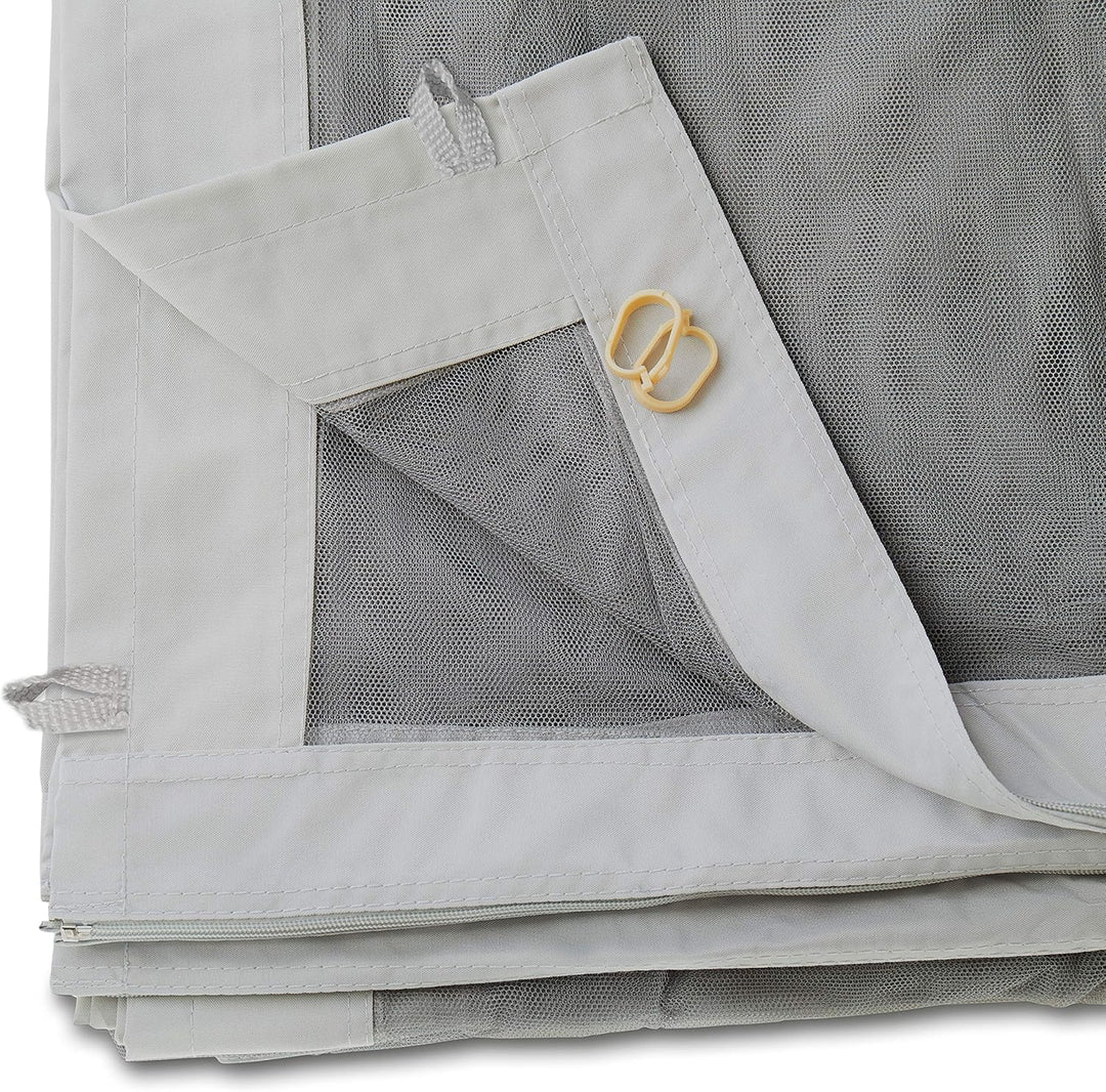 Moskitonetz für Gartenpavillon Sunset Classic 3x3 m - Polyester - Insektengitter inkl. Ringe, mit Re