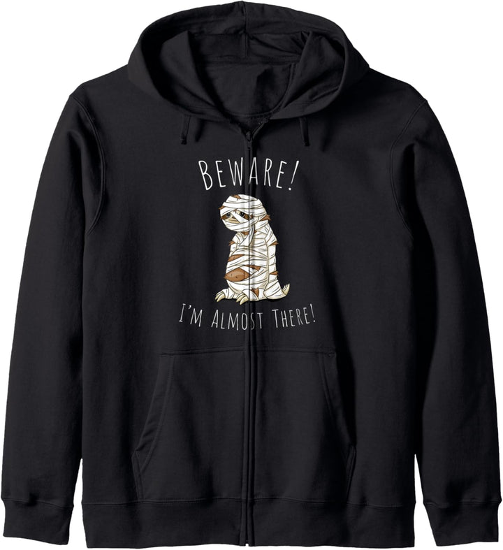 Fast Da! Langsam faules Halloween Faultier Wortwitz Kapuzenjacke