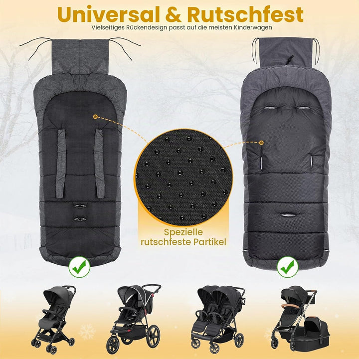 Orzbow Fusssack für Kinderwagen Buggy,Baby Fusssack Schlafsack,Babyfusssack für Babyschale,Winterfus