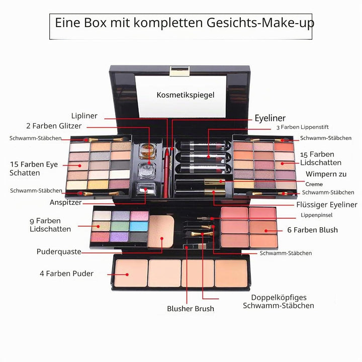 FantasyDay 54 Farben Multifunktions Exquisite Kosmetik Geschenkset Makeup Schmink Kit für Gesicht, A