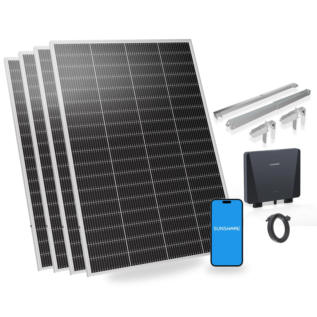 Ray Lite 800W Balkonkraftwerk mit Halterung – Leichtes, vormontiertes Komplettset mit 800W Mikro-Wec