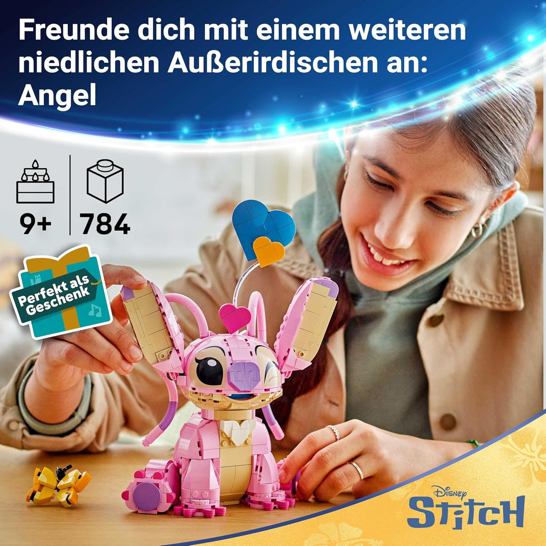 LEGO | Disney Angel - Lilo & Stitch Spielzeug - Spielset zum Bauen mit 3 Herzballons & 1 Schmetterli