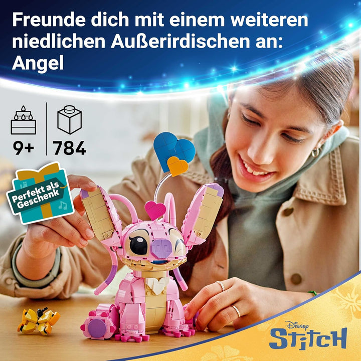 LEGO | Disney Angel - Lilo & Stitch Spielzeug - Spielset zum Bauen mit 3 Herzballons & 1 Schmetterli