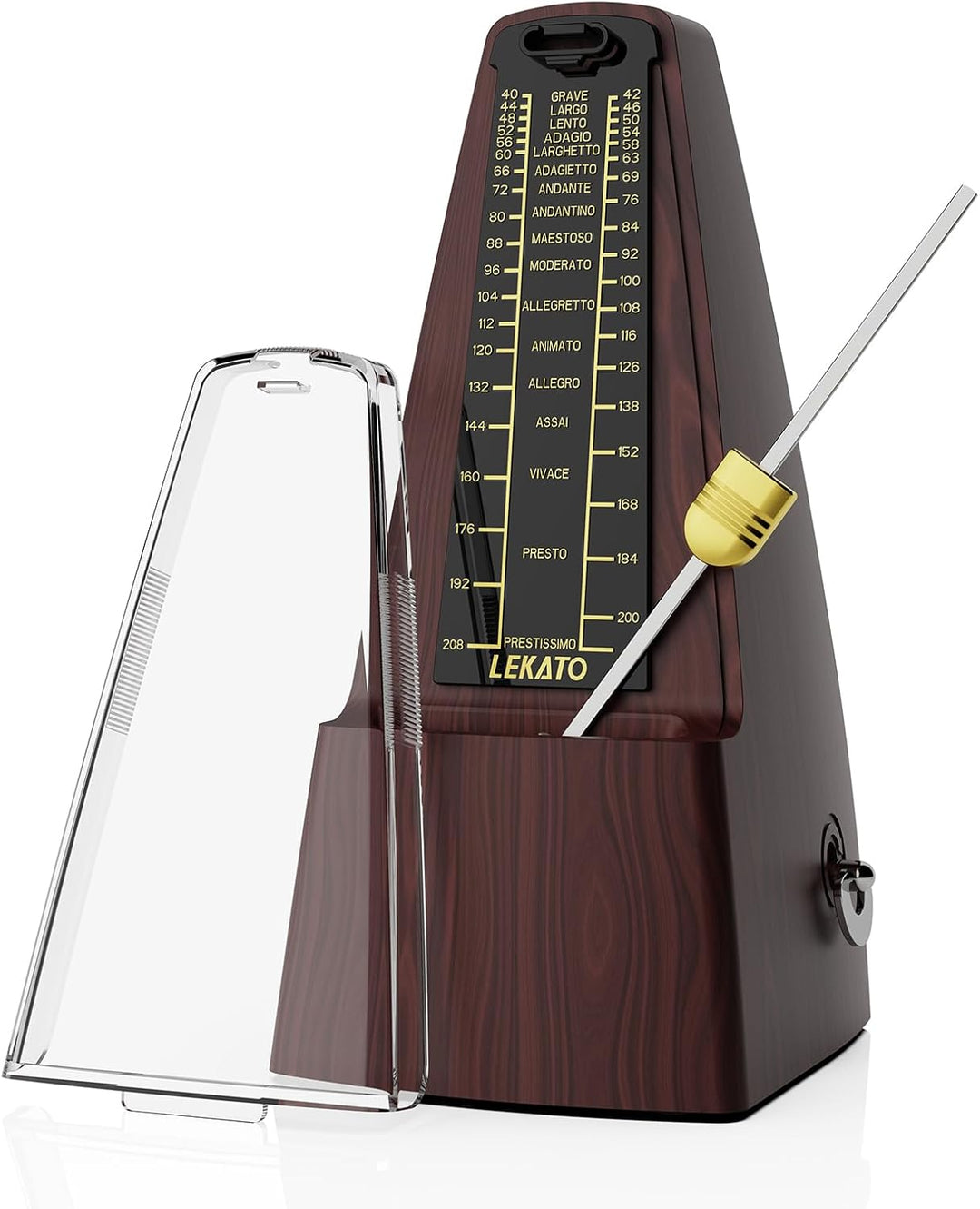 Mechanisches Metronom mit Glocke, LEKATO Universal Metronom für Klavier, Gitarre, Ukulele, Violine u
