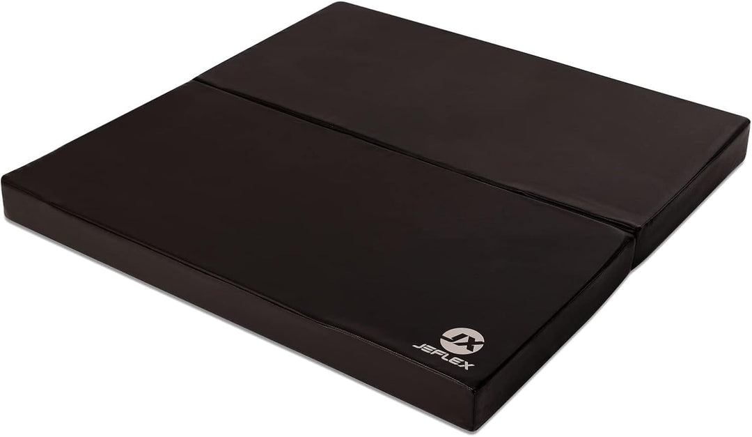 Jeflex - schwarze klappbare Weichbodenmatte & Turnmatte 100 x 100 x 8 cm MADE IN GERMANY/faltbare Gy