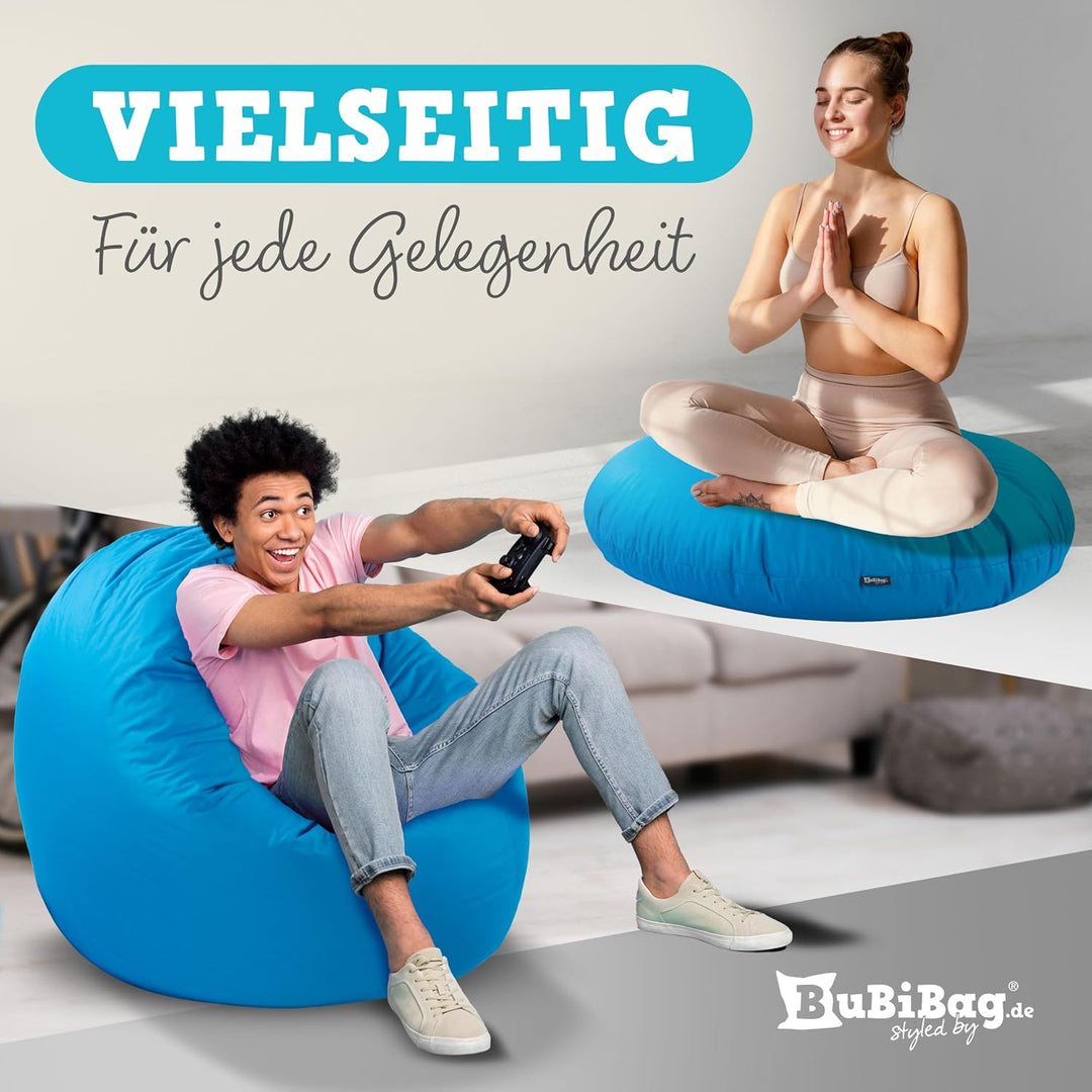 BuBiBag Sitzsack für Kinder und Jugendliche - Indoor und Outdoor Sitzkissen oder als Gaming Sitzsack