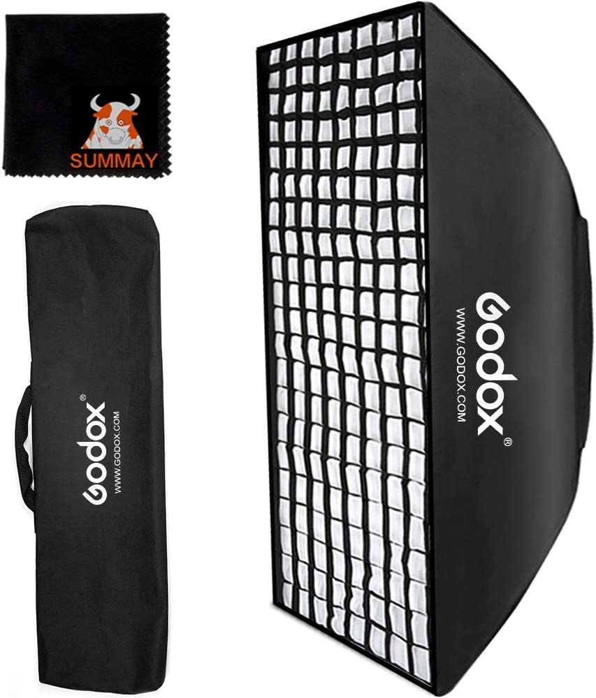GODOX Unisex-Erwachsene Sb-fw6090-60x90 Cm Softbox W. Grid 60x90 Cm, Schwarz, One Size