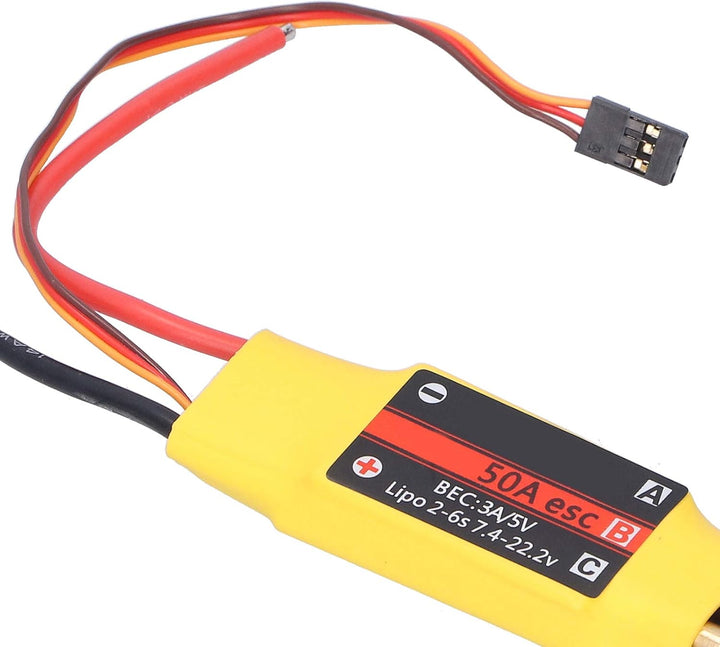 RiToEasysports RC-Boot-Regler, 50A 2-Wege-Brushless-Geschwindigkeitsregler für RC-Boot-Modelle mit 5