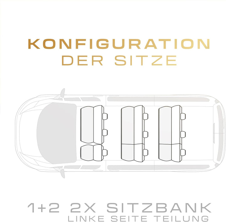 MOTOS Personalisierte sitzbezüge auto für Ford Transit Custom I 2012-2023 Perfekt angepasste Autosit