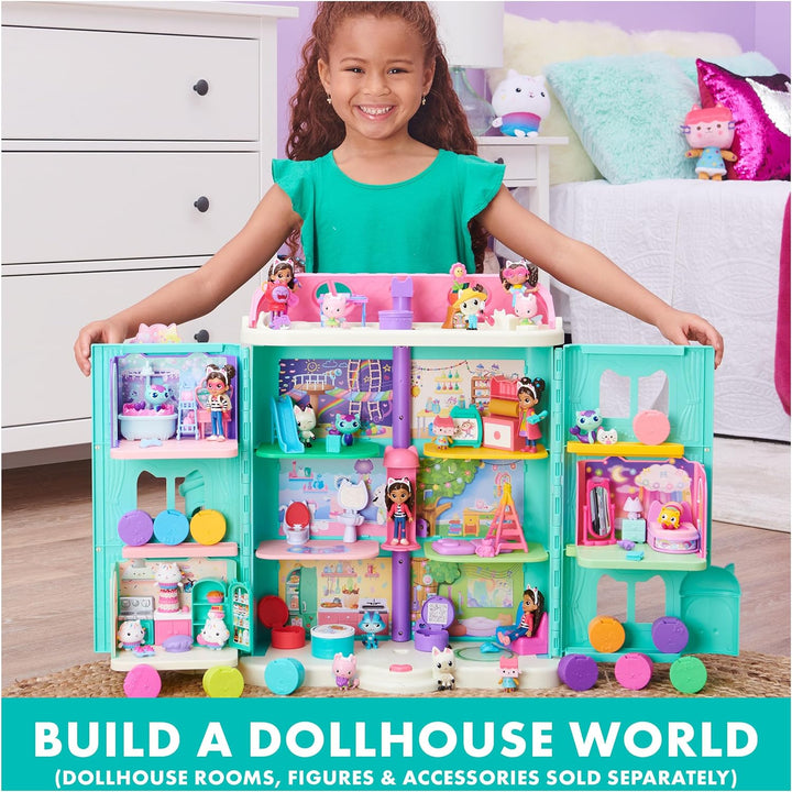 Cuffie In“Gabby's Dollhouse, Primp and Pamper Badezimmer mit Mercat Figur, 3 Zubehörteile, 3 Möbel u