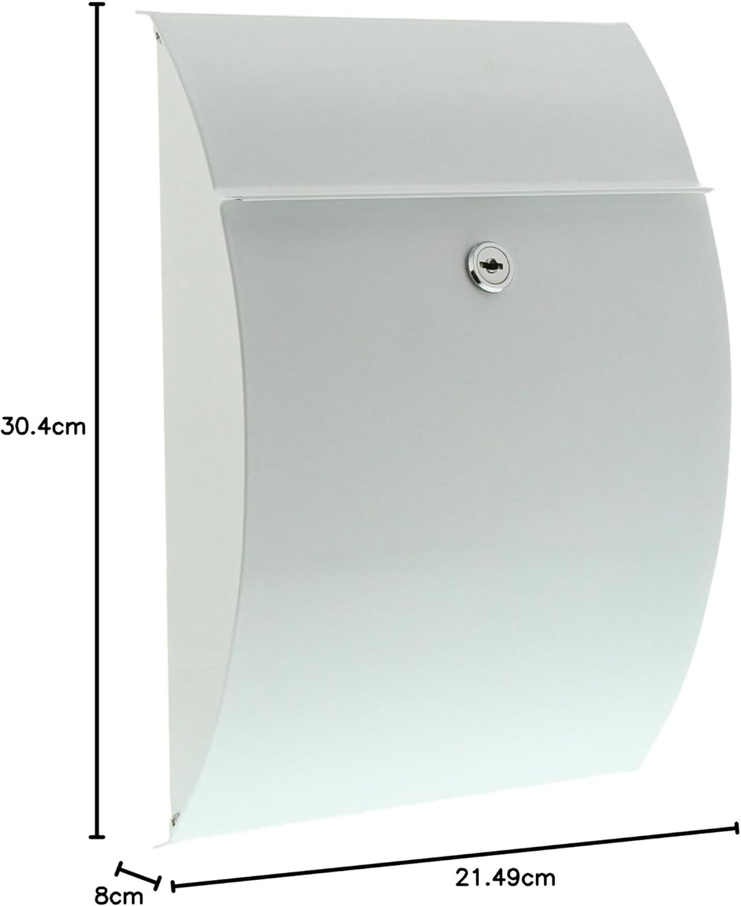 Burg Wächter Briefkasten ohne Zeitungsfach und Namensschild, Verzinkter Stahl, Einwurf-Format DIN B5