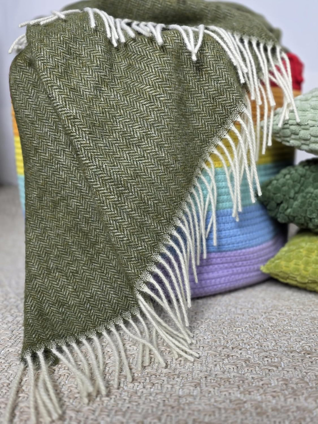 Wolldecke 100% Schurwolle Wohndecke in versch. Farben 140 x 200 cm Tagesdecke Schurwolldecke Woll-Pl